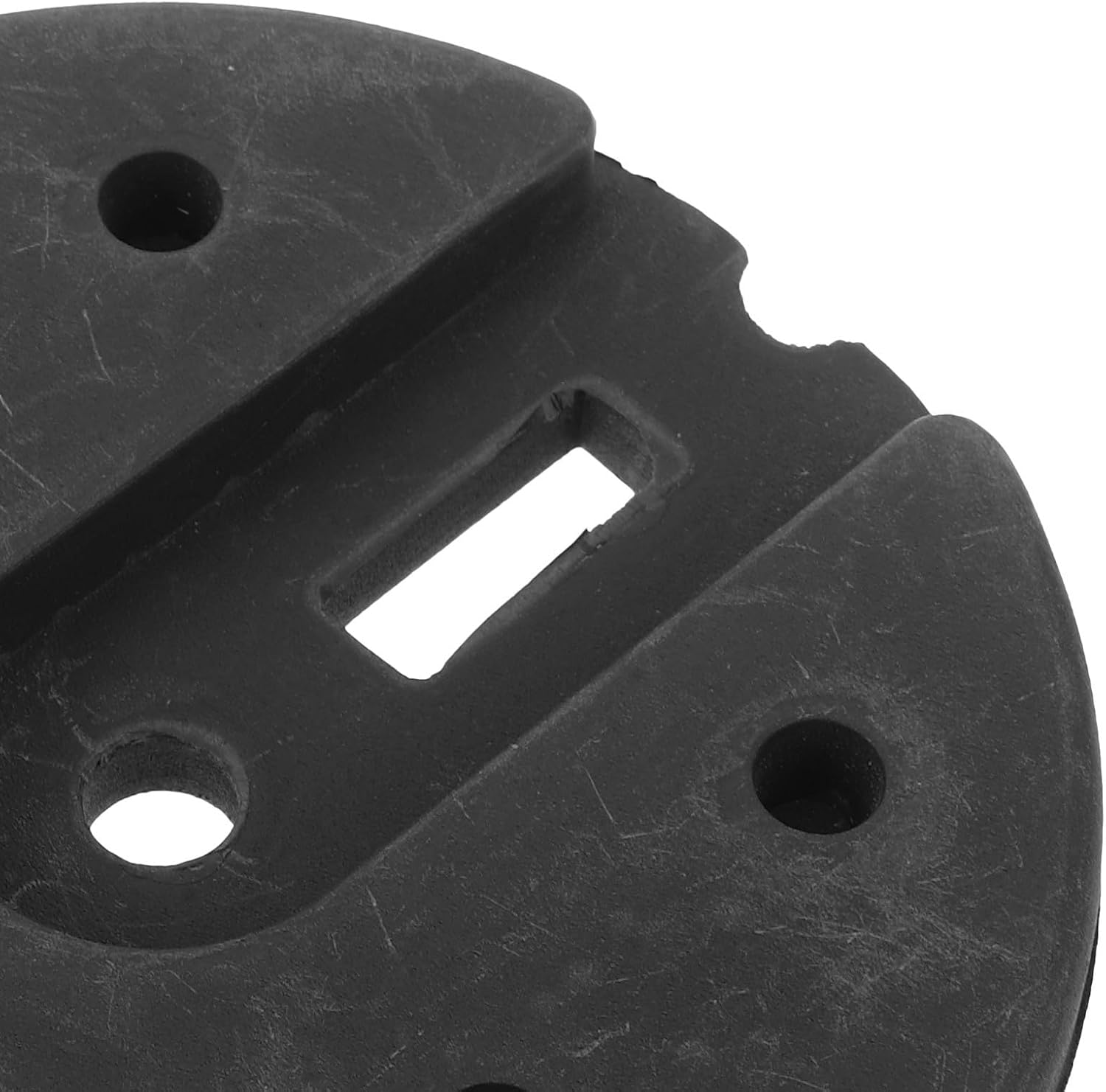 Black Circular Weighted Lamp Base for Floor Lamps and Lighting Fixtures | Plastic and Sand Fill, Rugged Antishake Support, Lamp Upgrades and Outdoor Use