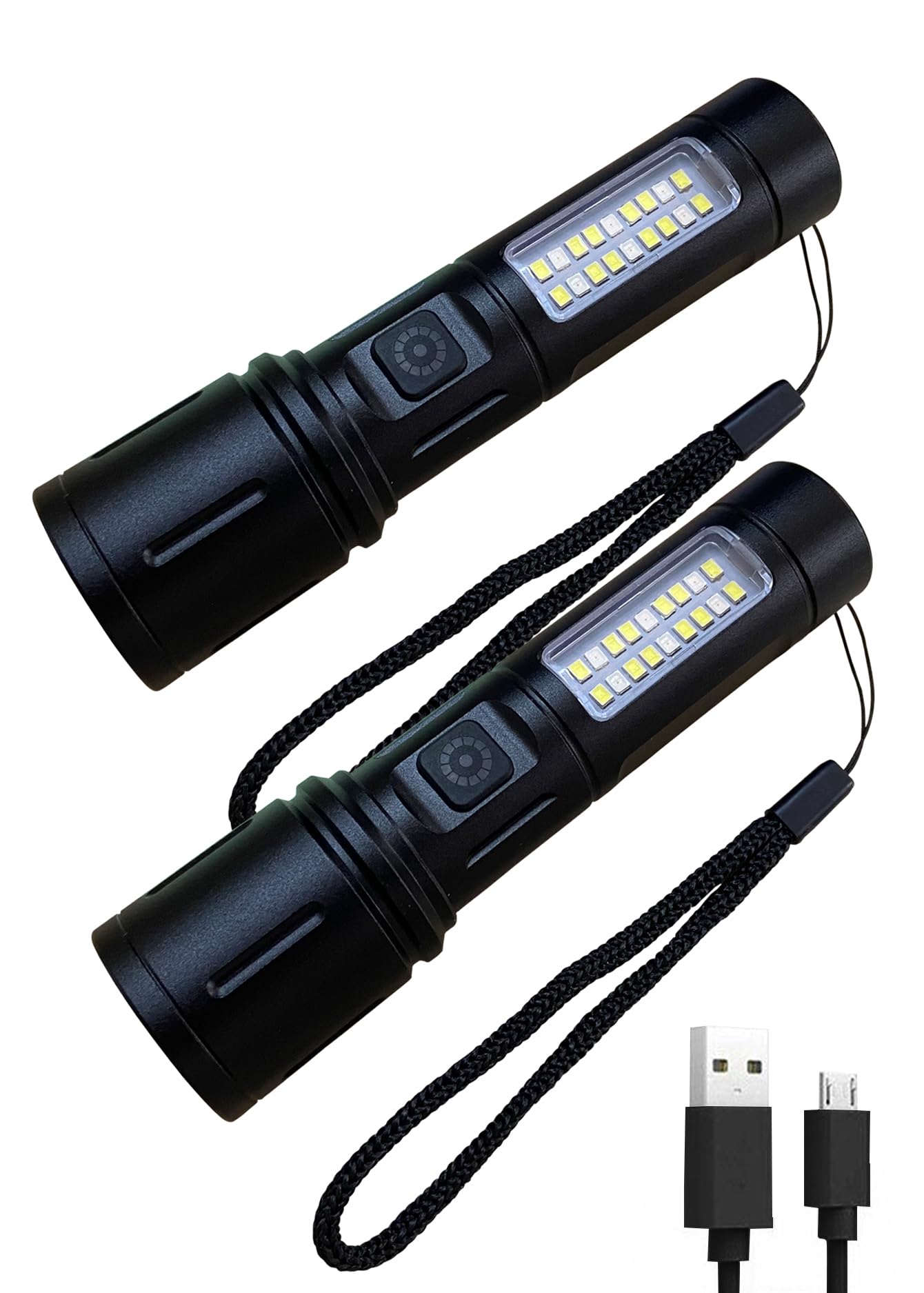 Ultra Bright COB+LED Light Magnetic Flashlight Torch Work Lamp With Magnet Hook For Camping Outdoor