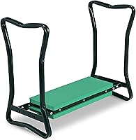 Backyard Expressions Garden Kneeler & Seat - Foldable Comfortable Gardening Stool, Thick Padding, 220lbs Capacity