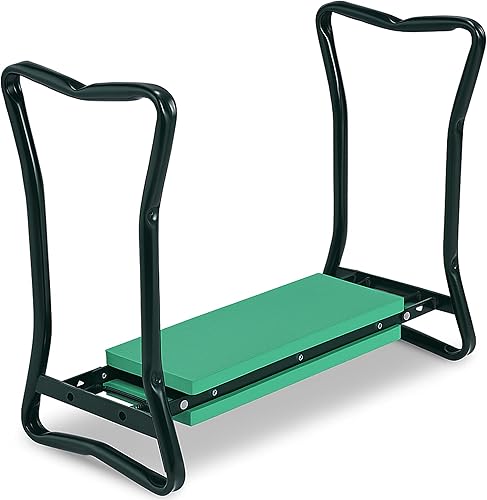 Backyard Expressions Garden Kneeler - Asiento de jardinería multifuncional y rodillero