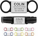 Personalized Dog Tag for Pets - No Noise - Engraved Dog Name Tag - Slide On Cat ID Tags - Custom Collar Tags for Small, Medium, Large Dogs and Cats - Silent Customized Puppy Identification Tags