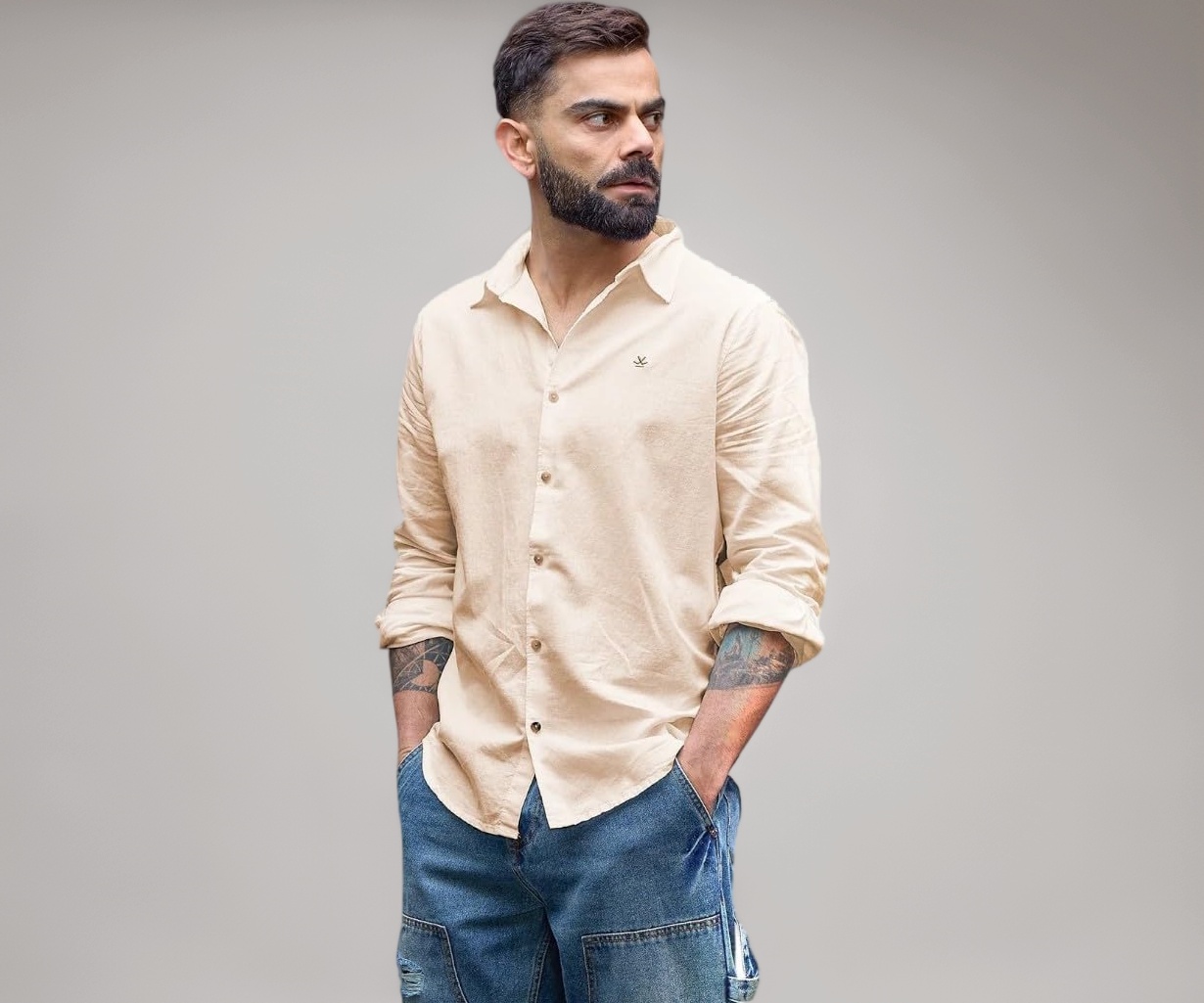 WROGN Men's Linen Blend Slim Fit Shirt - Image 1