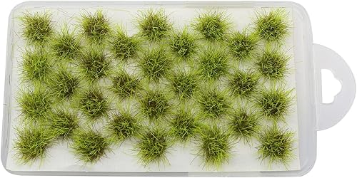 Miniatura 2 de LQ Industrial Modelo de mechón de césped estático, 0.315-0.354 in de altura, kit de modelo de terreno de hierba de musgo falso y pinzas para