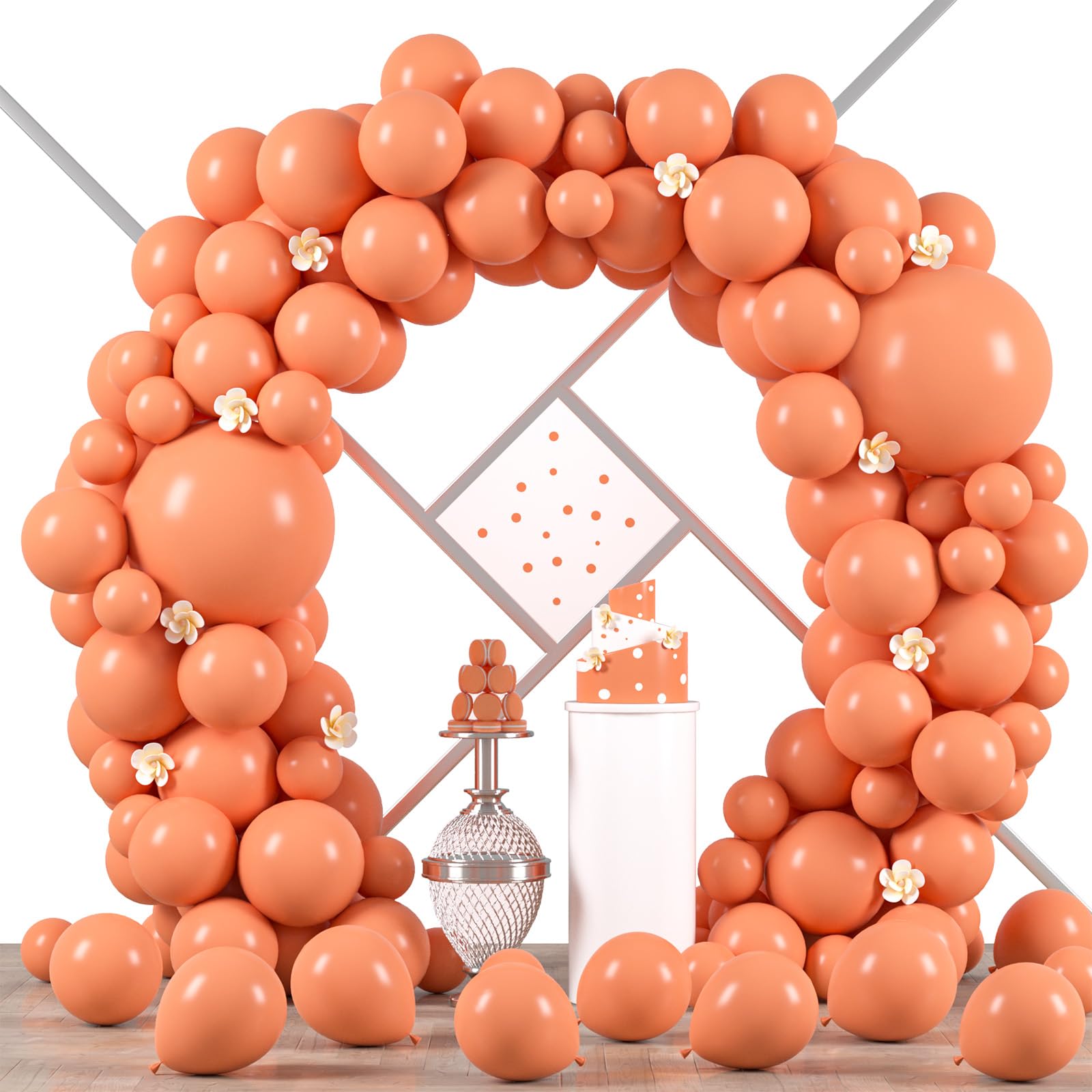 Voircoloria 90pcs Peach Balloons Garland Arch Kit, 18 12 10 5 Inch