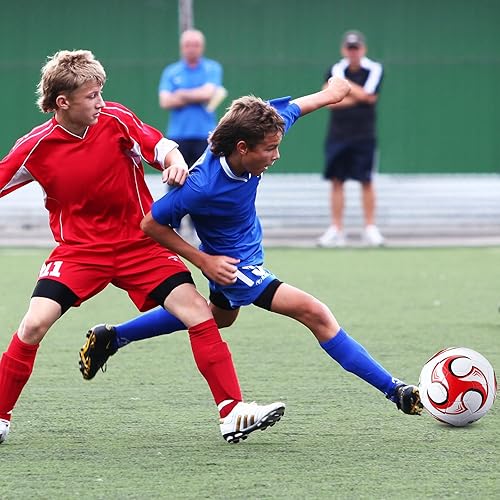 Miniatura 5 de 12 pelotas de fútbol a granel con 2 bombas, tamaño oficial, pelota de fútbol desinflada para interior y exterior, juego deportivo, entrenamiento