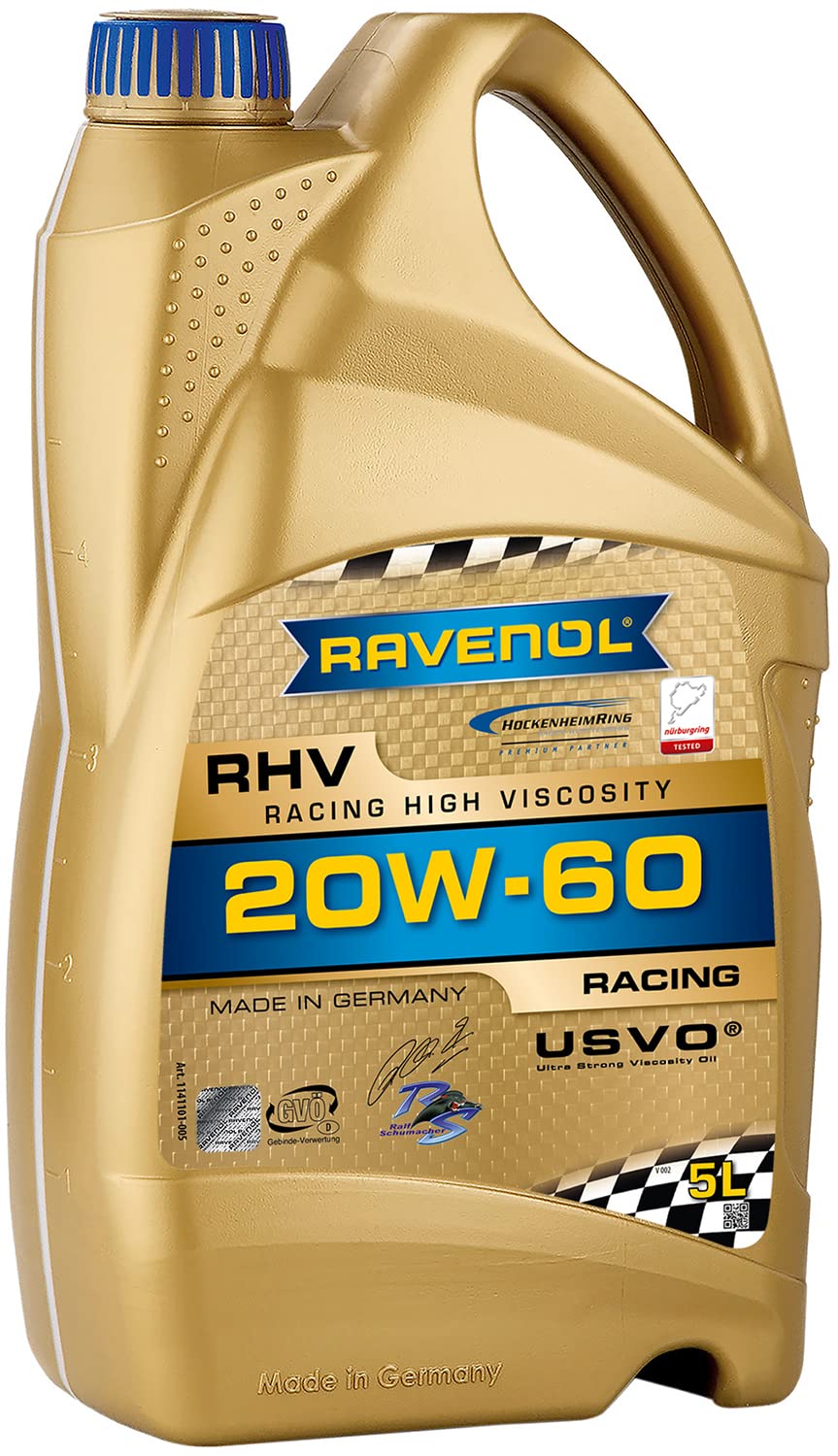 RAVENOL J1A1706-005 SAE 20W-60 Racing Oil - RHV Racing - Aceite sintético completo de alta viscosidad (5 litros)