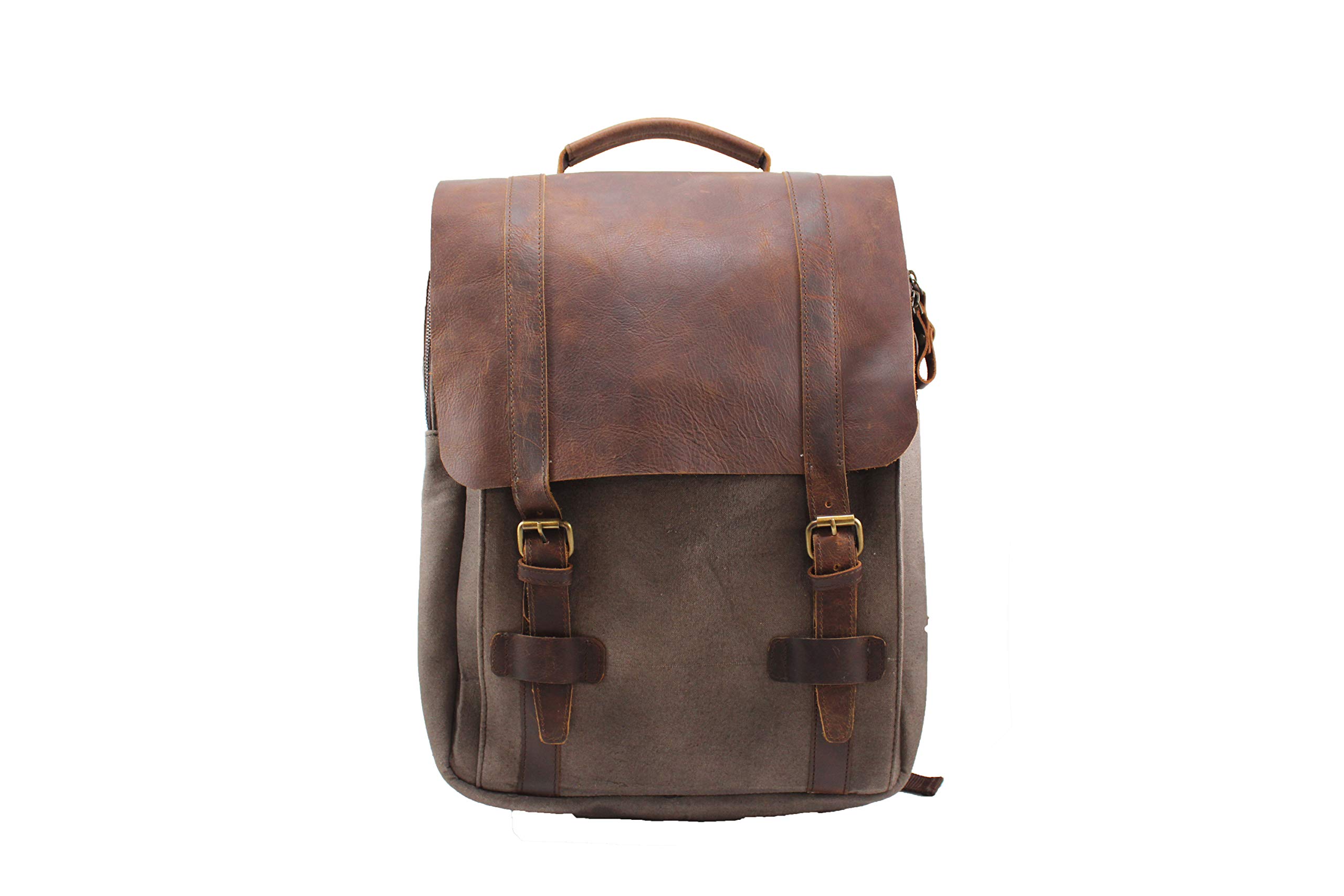 THE RUSTIC JOURNEY Canvas And Leather Backpack, Laptop Bag, Unisex, gift for All (B08XJRR7S4) Amazon Price History, Amazon Price Tracker