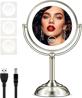 Espejo de maquillaje con luces, espejo de aum...