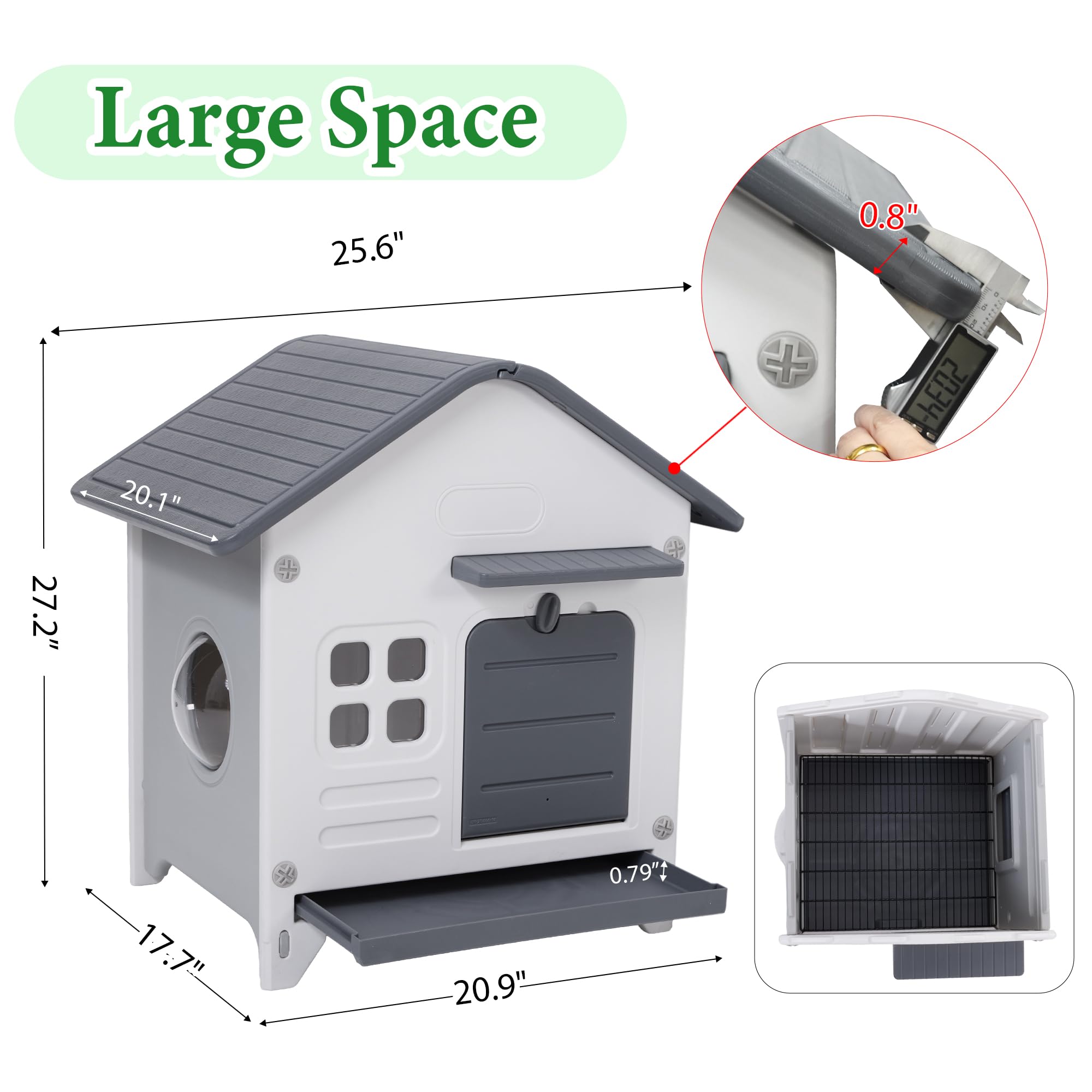 Amazon.com: Rabbit Hutch Outdoor Indoor Plastic Bunny Guinea Pig