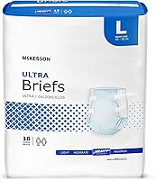 McKesson Ultra Briefs Large 45-58" Heavy Absorbency Adult Diapers 72 Ct Unisex Incontinence Briefs Leak Proof