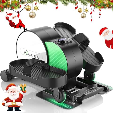 Ancheer Under Desk Elliptical,100% Pre-Assembled Elliptical Machine for Home,12 Speeds Electric Elliptical Leg Exerciser While Sitting for Seniors