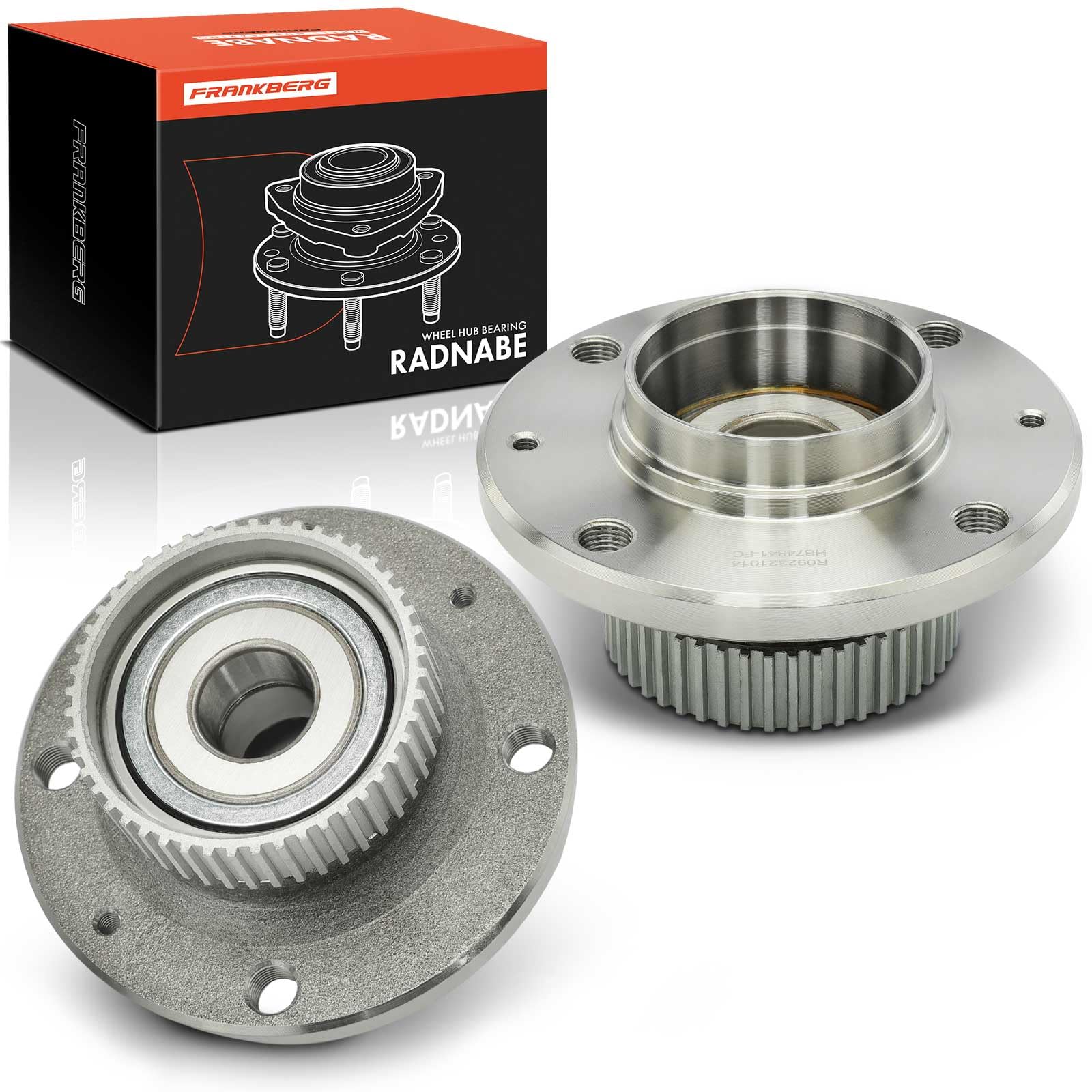 Frankberg Kit de cojinete de rueda trasera con rueda con sensor ABS | trasero Con rueda con sensor Sensor de Velocidad de las Ruedas Sensor ABS rueda con brida ⌀129