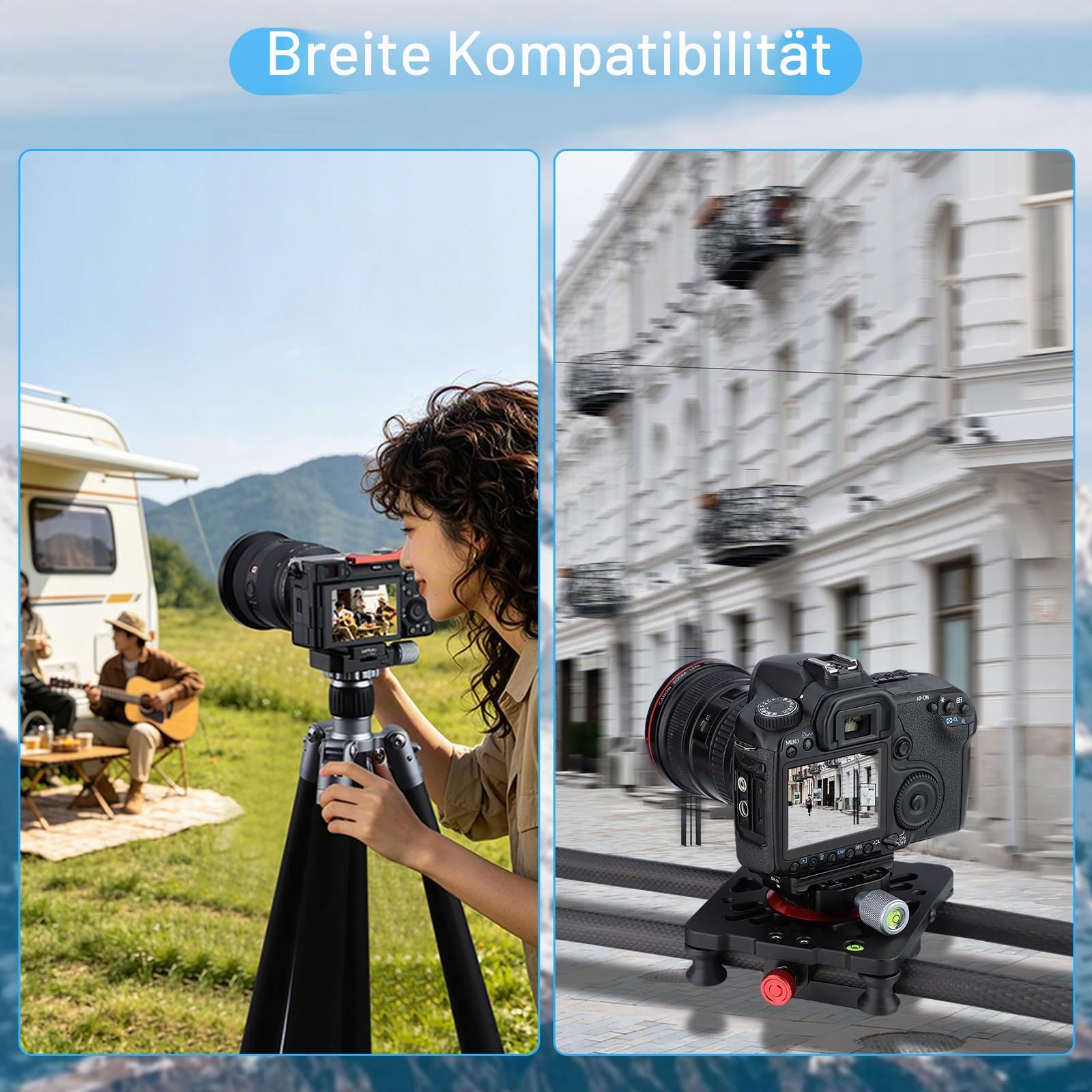 Ersatz-Adapter mit 70 mm Arca-Swiss-kompatibler Schnellspannklemme für Manfrotto RC2 Standard-Stativ-Kugelkopfklemme, Ersatzkonverter