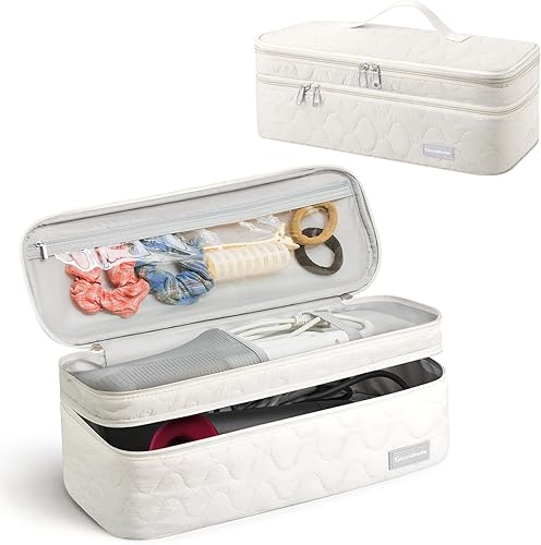 Scandihome Estuche de transporte de viaje de doble capa compatible con secador de pelo Revlon de un solo paso y cepillo de aire caliente