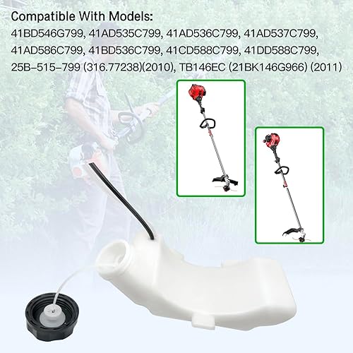 Miniatura 4 de Depósito de combustible para MTD Cub Cadet 753-06240 753-05256 753-06797 para MTD MP429, MP479, para Troy-Bilt TB146EC, TB575EC, TB525EC, TB590EC y