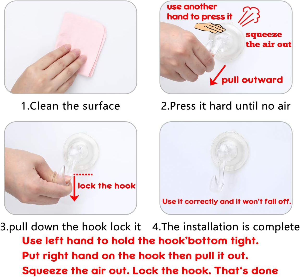 Christmas Wreath Holders Holiday Hangers – Glass Window Door Hooks Supplies Decorations Suction Cups 6PCS