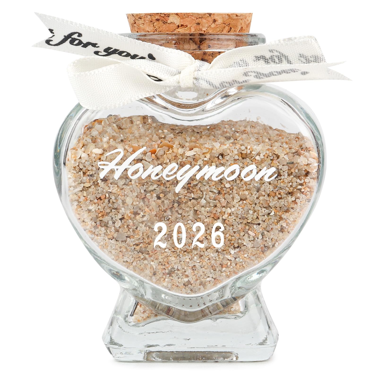 Honeymoon Sand Keepsake Jar 2026 - Honeymoon Gift for Newlywed - Bridal Shower, Wedding, Engagement,Travel Gifts for Bride (with gift box) (Honeymoon Jar 2026)