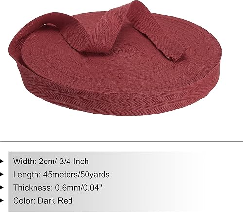 Vista 176 de PATIKIL Cinta de sarga de algodón de 3/4 pulgadas, 10 yardas, cinta de encuadernación al bies, cinta de espiga para costura, envoltura de regalos