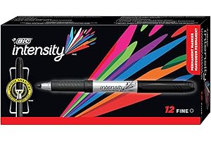 BIC Intensity Permanent Markers Fine Point Black 12-Count