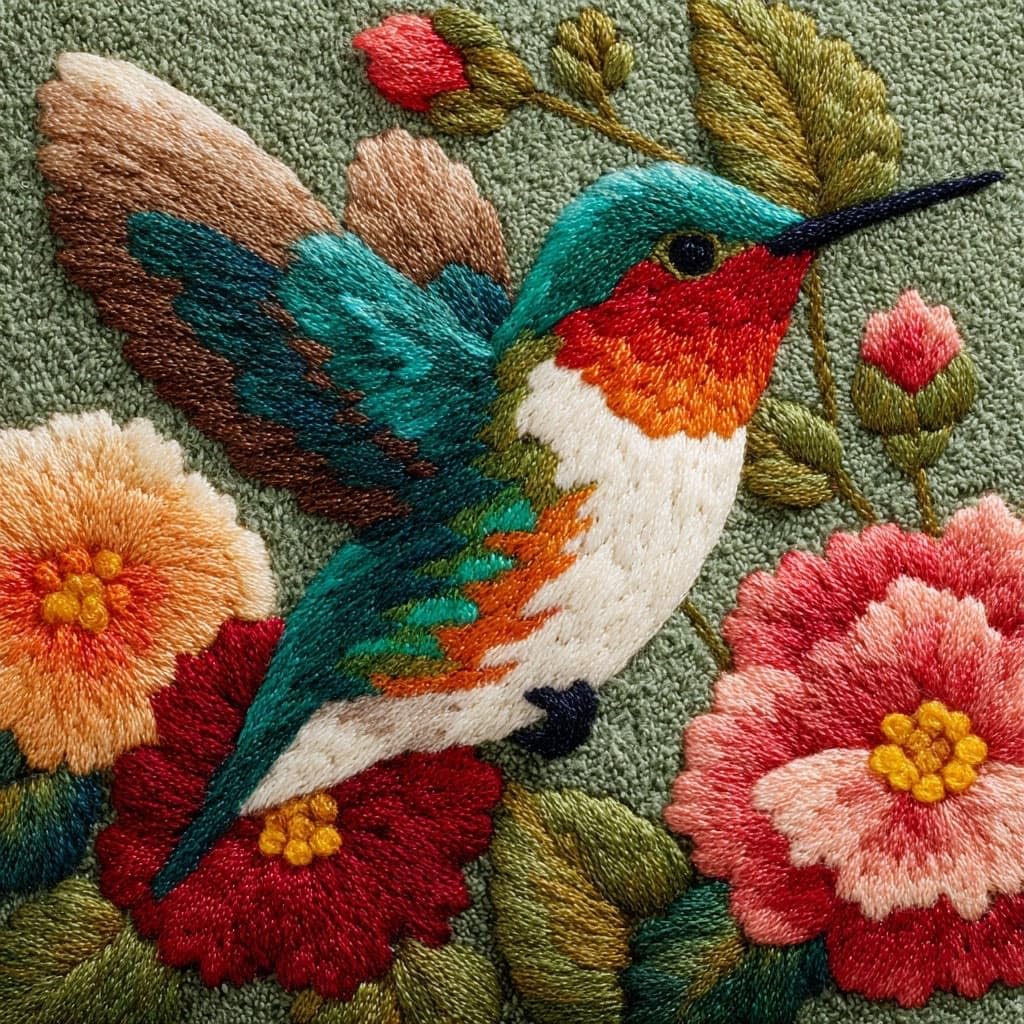 Henypt DIY Latch Hook Pillow Kits, Flowers and Birds