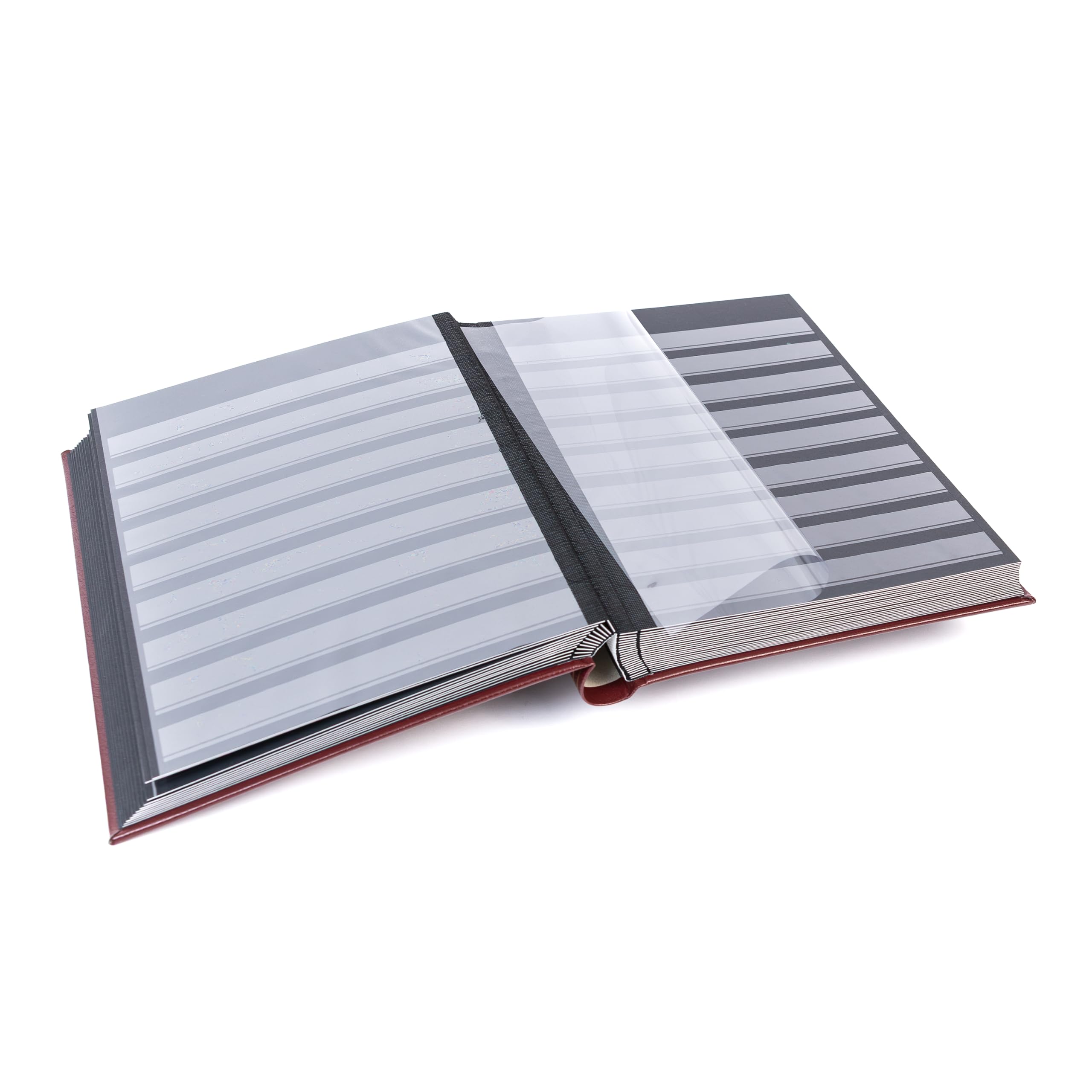 Leuchtturm 316139 raccoglitore din a4, 64 pagine nere, Pelle di * imbottita + scatola, rosso
