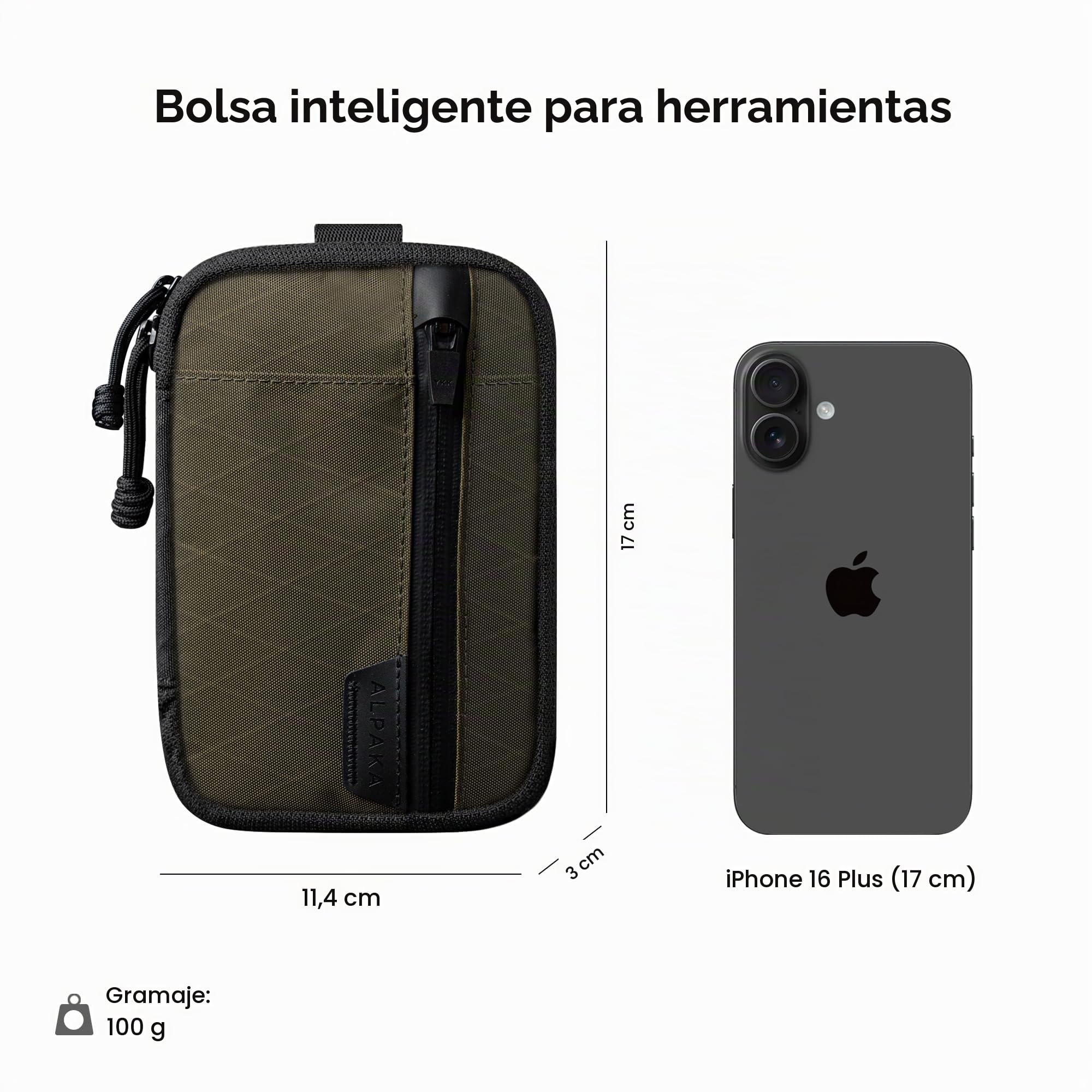 ALPAKA Admin Pouch Pro – Organizador EDC Pequeño con Cremallera | 7 Bolsillos Internos, Resistente al Agua, Ideal para Pasaportes, Cuadernos y Dispositivos Tecnológicos