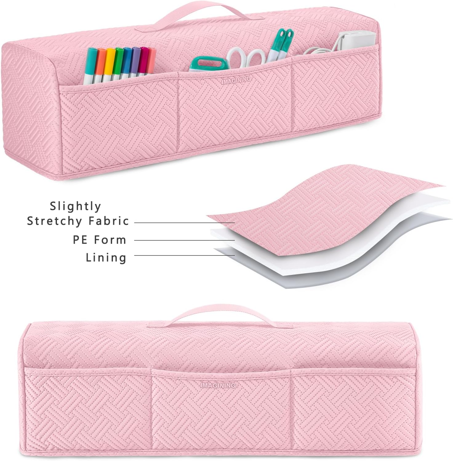 Stretchy Padded Dust Cover for Criut Die Cutting Machine with Tool Pockets