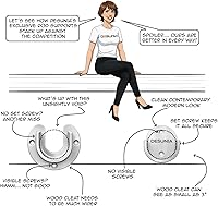 Vista 4 de Bridas de soporte para barra de armario con fijación de rosca Enchufes de extremo de poste de ropa resistentes para armarios Cromo pulido 1 par