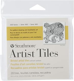 Strathmore Artist Tiles 20/Pkg-Bristol Vellum -62105970, 4x4, White
