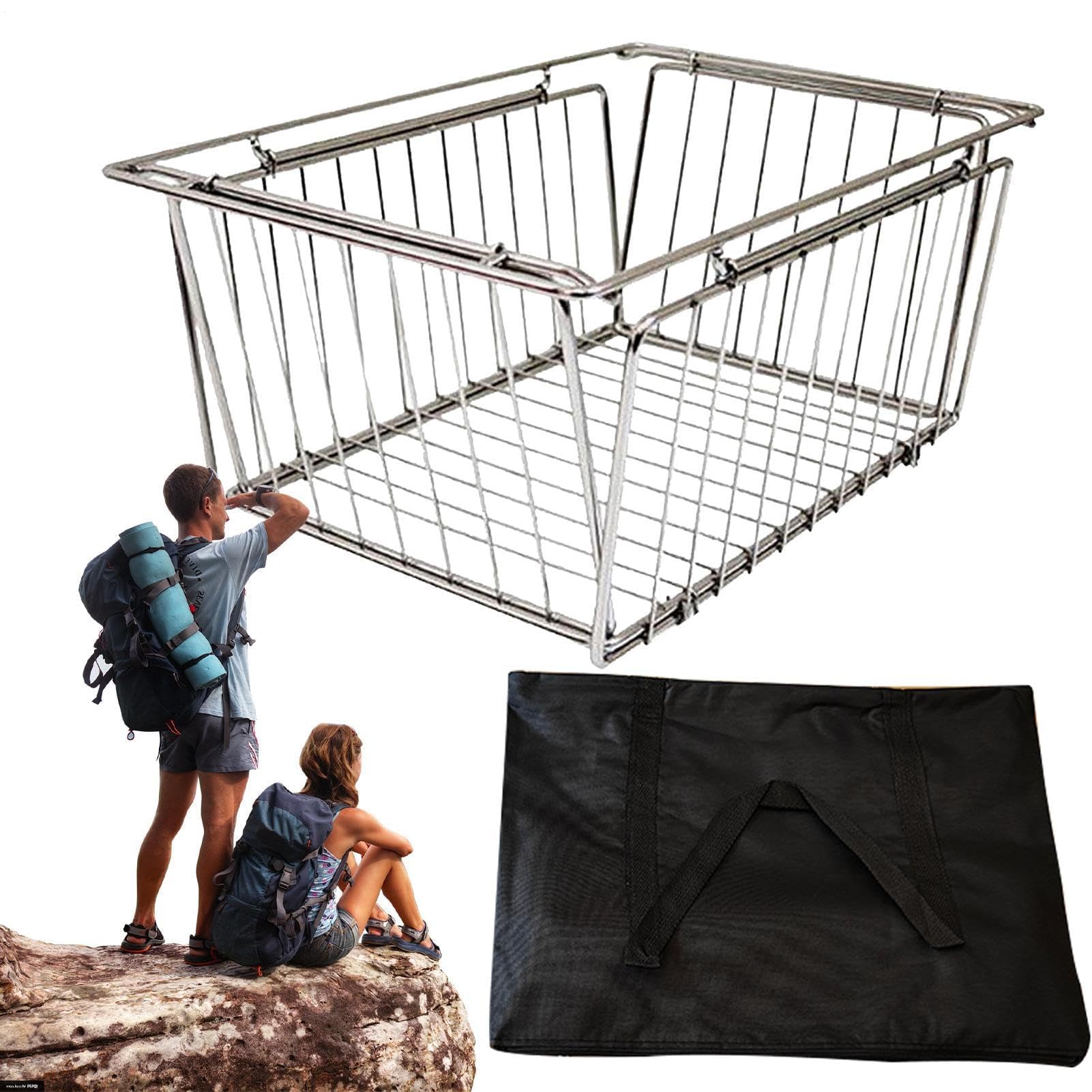 Cesta de drenaje plegable, estante de secado que ahorra espacio, almacenamiento de lavado de verduras, ideal para espacios de trabajo y camping