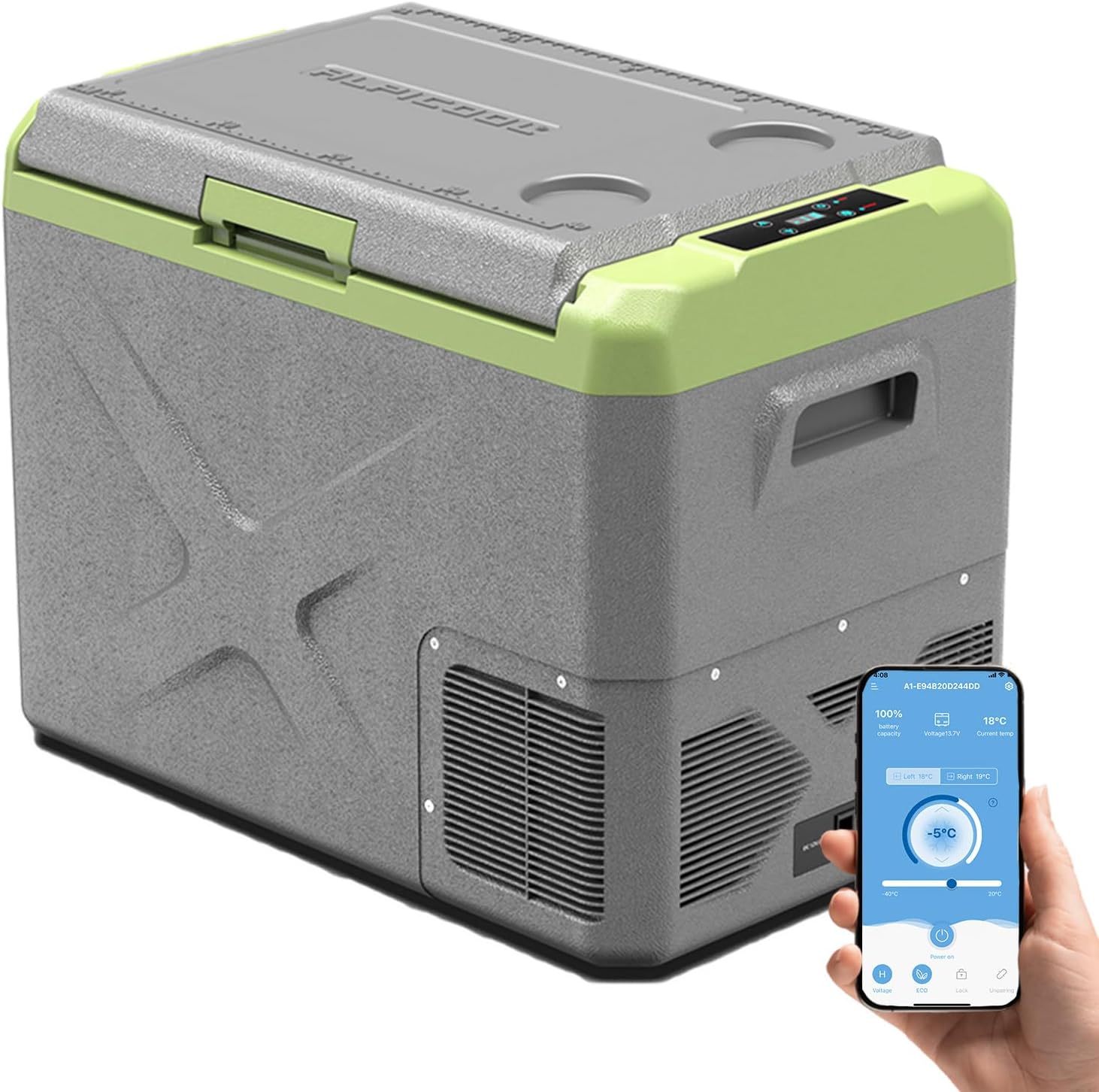 X40 40L Car Fridge Freezer Portable Compressor Car Refrigerator 12/24V Electric Cooler for Camping, Road Trip, Picnic, Down to -20℃