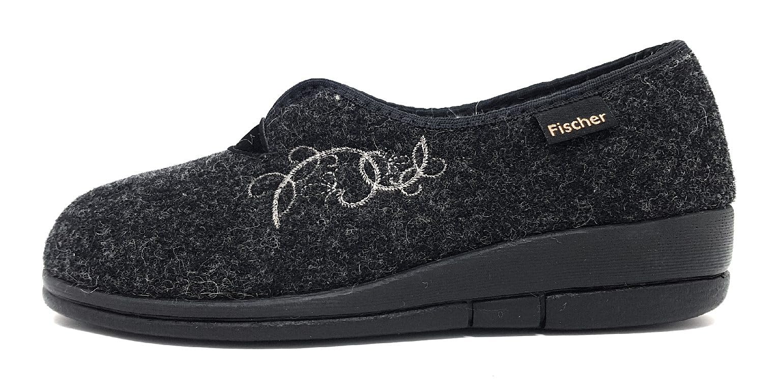 Fischer Damen Dora Low Slippers, Black (Anthrazit 205), 39 EU