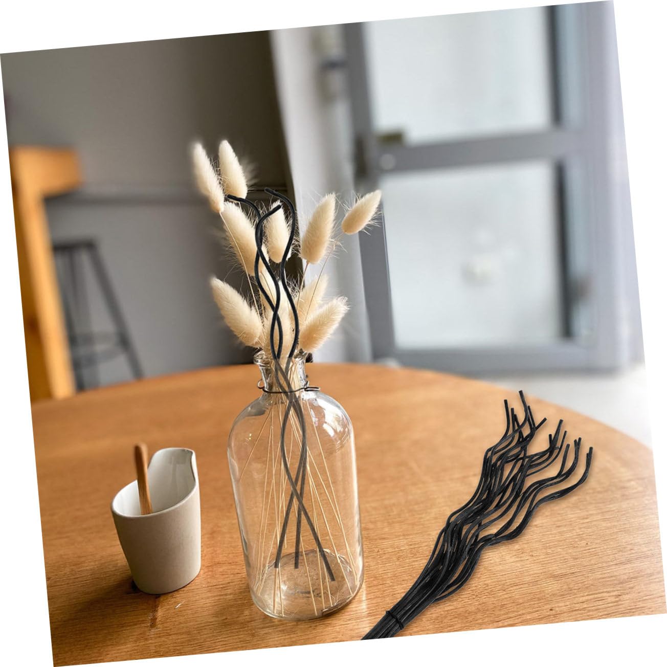 ULDIGI 20pcs Rattan Diffuser Sticks for Home Fragrance Refill Sticks Wavy Design for Essential Oils for Kitchen Bedroom Living Room Decor