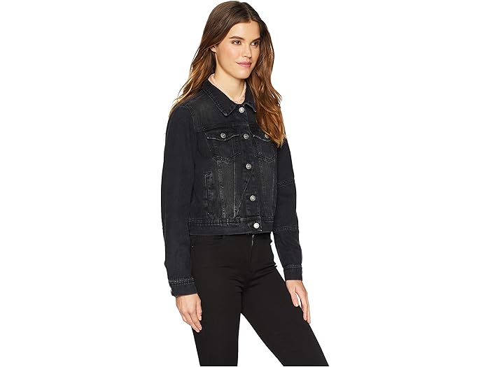 rumors washed black denim jacket