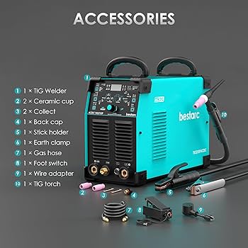 bestarc AC/DC TIG Welder, 215Amp Aluminum TIG Welder with