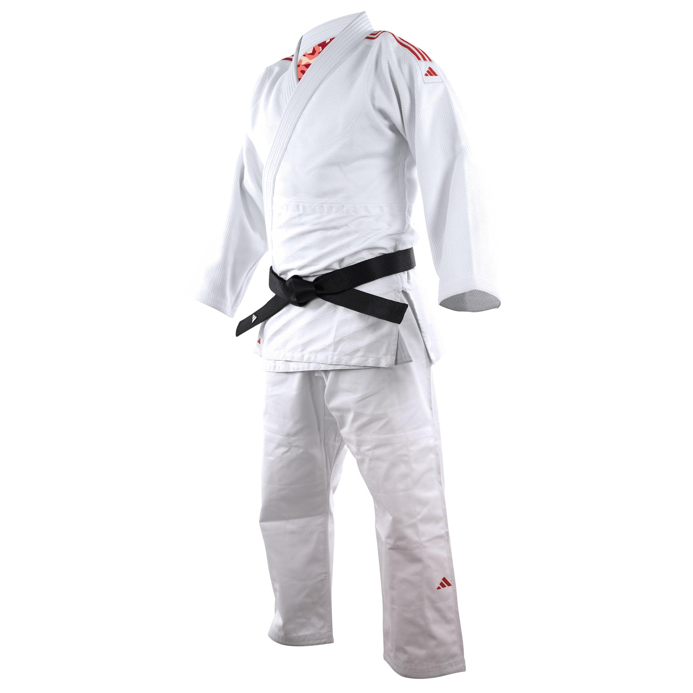 adidas Kimono de Judo Quest (Couleur : Blanc/Rouge - Taille : 185)