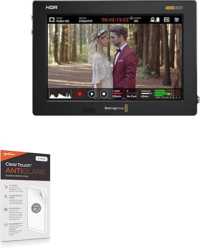 BoxWave - Protector de pantalla compatible con Blackmagic Video Assist 12G HDR (7 pulgadas), ClearTouch antirreflejos (paquete de 2), película mate