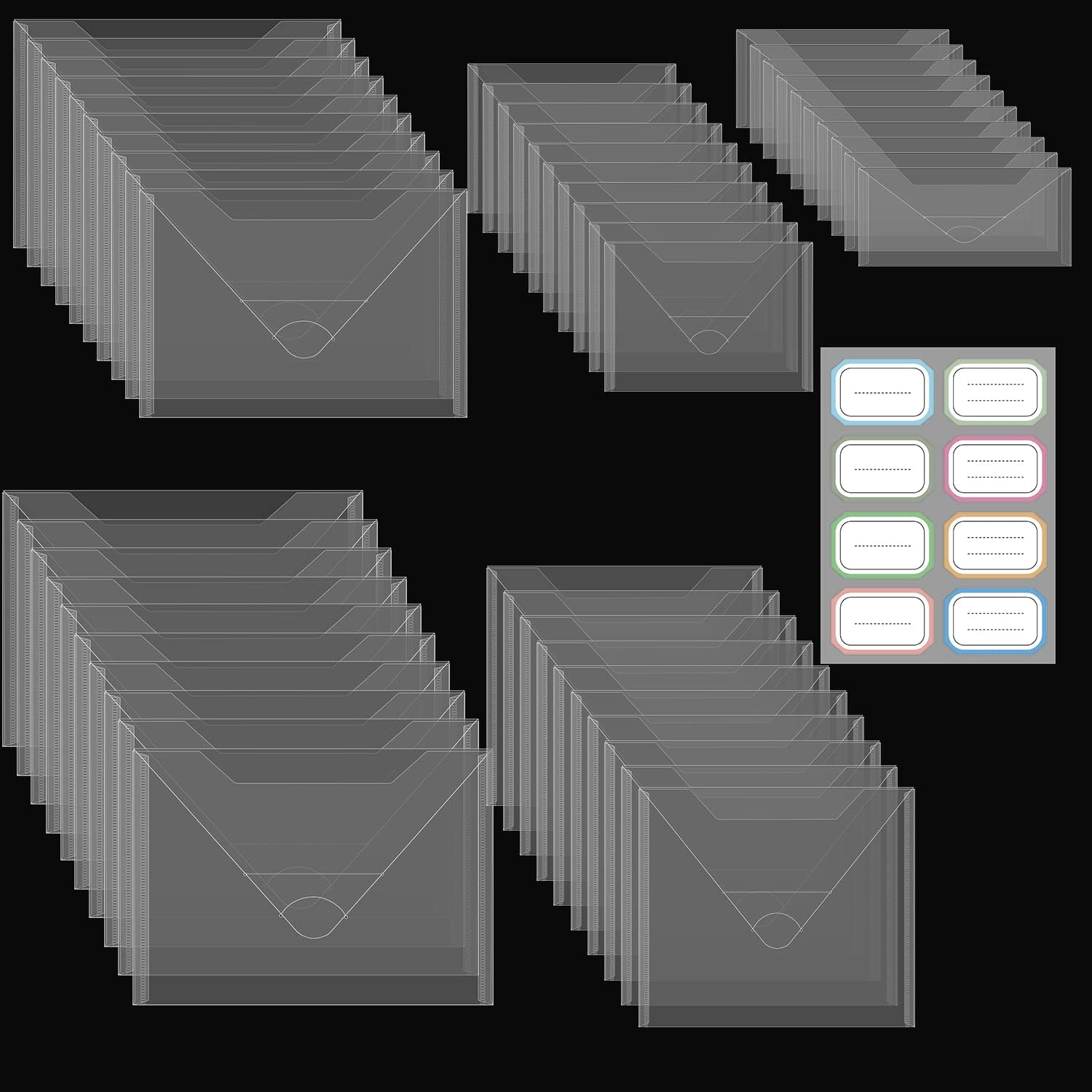 BAOFALI 50 Pieces Stamp & Die Storage Pockets 96 Label