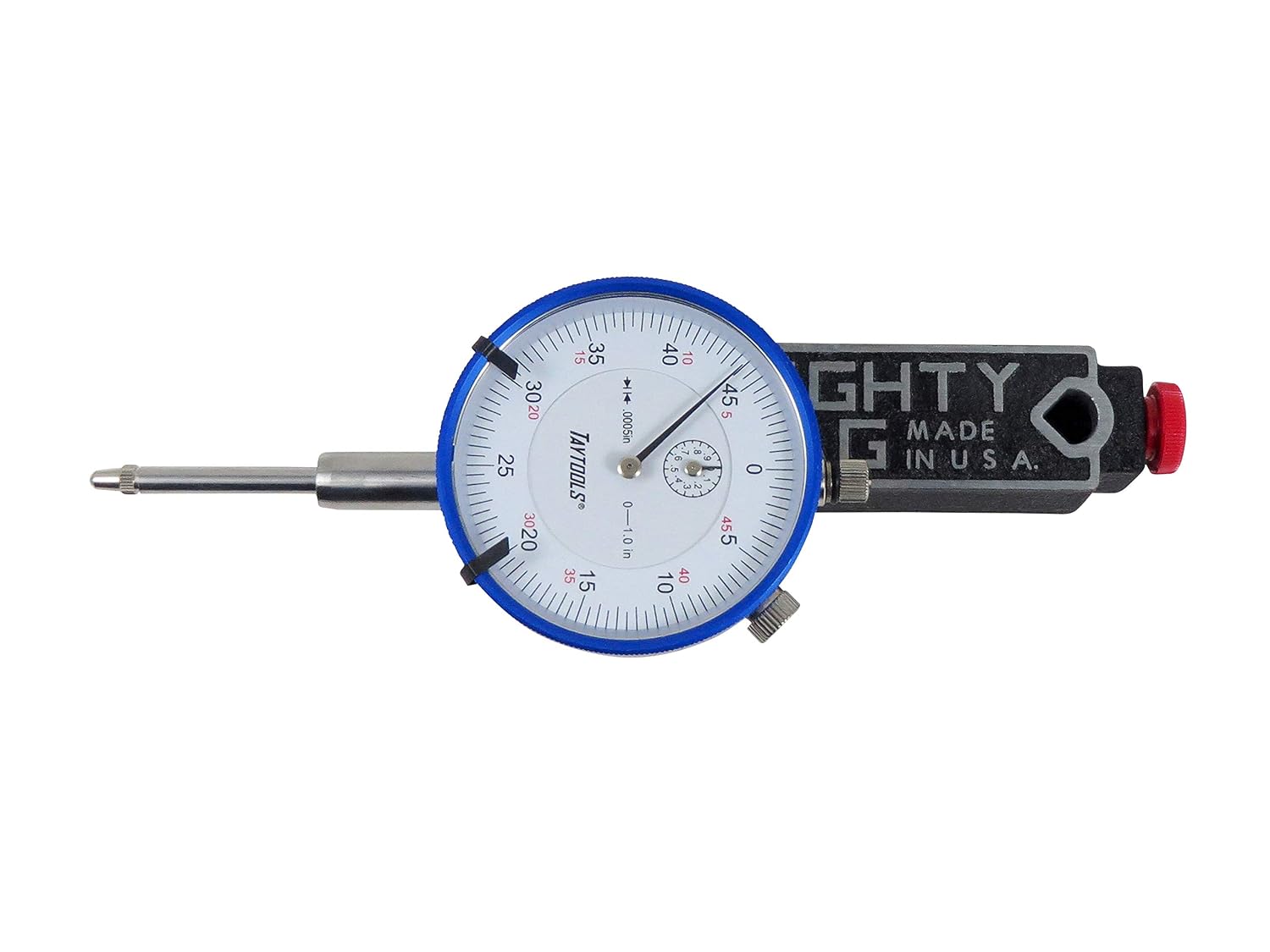 Mighty Mag Bundle Westhoff 400-1 Base with 45 Pounds Pull and 6 Mounting Locations and Taytools Dial Indicator with 1” Travel