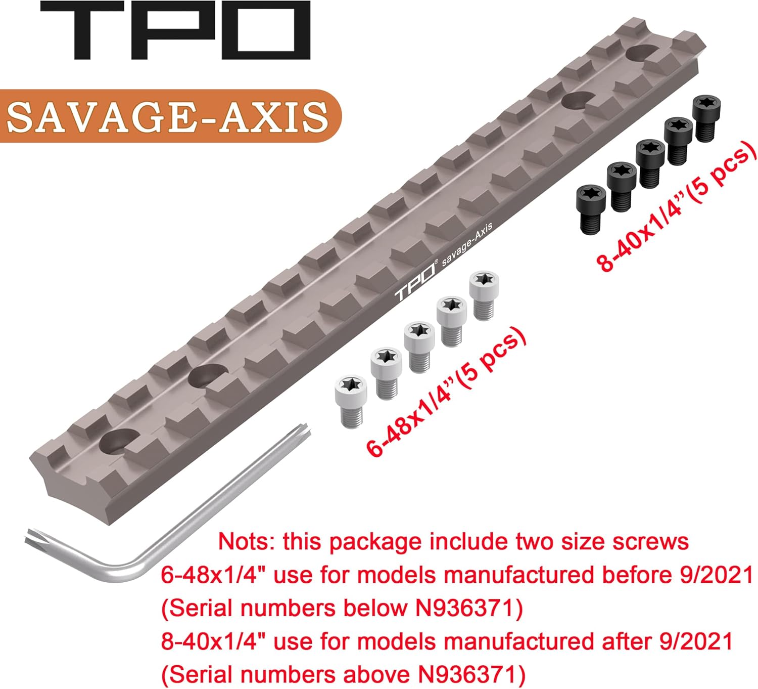 Savage Axis/Edge Rifles, Picatinny Rail