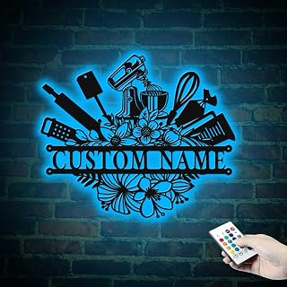 Baking Tools Custom Metal Sign | Chef Mother's Day Gifts For Mom Grandma Greatgrandma | Metal Signs Customized, Mom's Kitchen Sign, Decorative Wall Art for Chefs Series 101