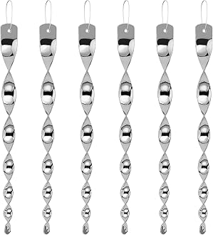 Woodpecker Rods for House,Bird Reflective Devices Outdoor,Reflective Scare Rods,Bird Reflectors for Outside（Christmas Reflector Strip Hanging Home As Decoration(6PCS)