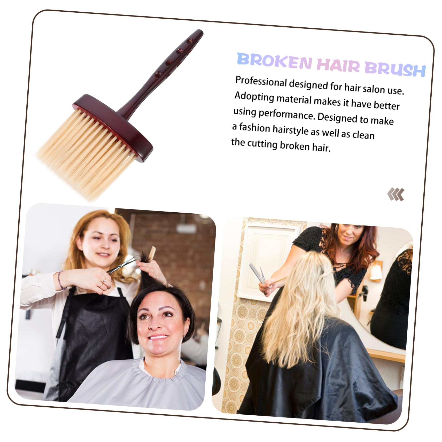 Ipetboom Hair Salon Neck Duster Brush Professional Hair for Barbers Lightweight Easy to Clean for Neckline Ear Hair Removal