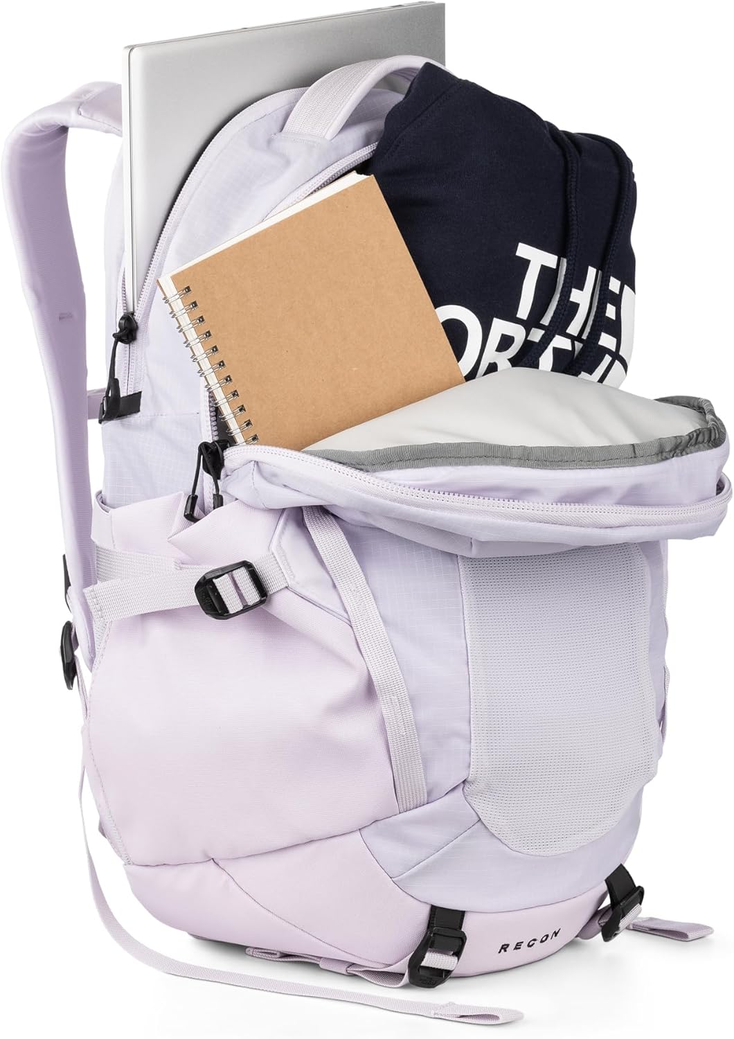 The North Face Women's Recon Everyday Laptop Backpack - PFAS Free, Lavender Fog/TNF Black, One Size