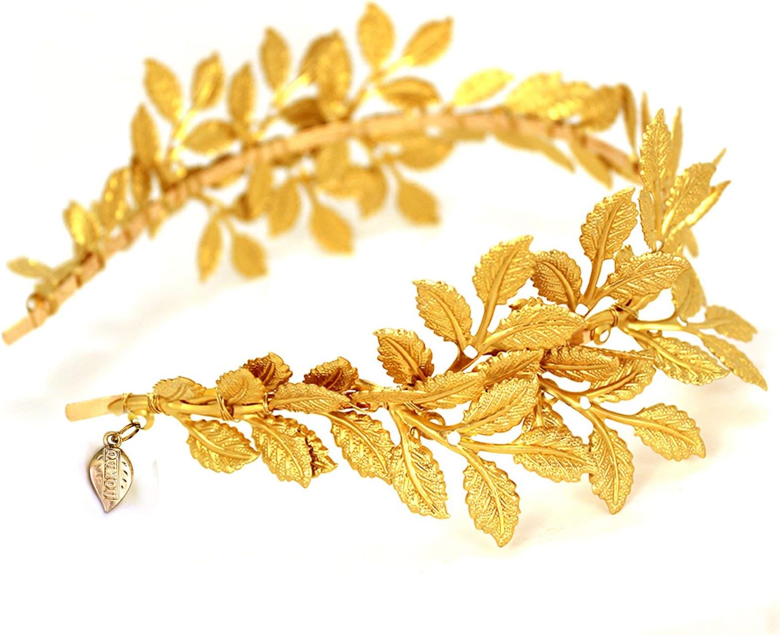 OUMOU Greek Roman Goddess Gold Leaf Crown Headpiece – Bridal Wedding Headband