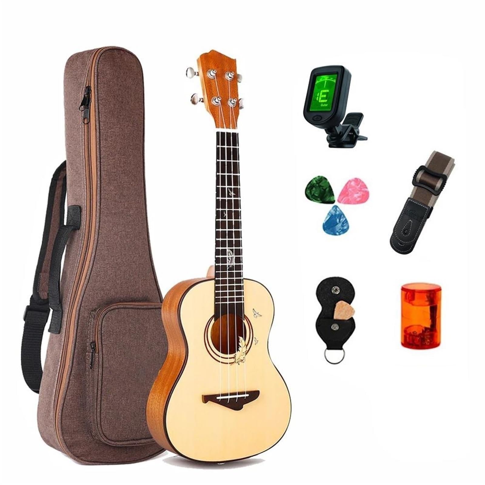 Koncert Sopran Tenor 23 "26" Sapele Ukulele Aquila Struny Opcjonalny pakiet Tuner(Color:2,Size:26 inches)