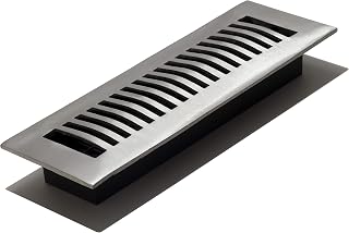 Decor Grates LA210-NKL 2-Inch by 10-Inch Aluminum Floor Register, Nickel