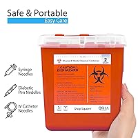 Vista 2 de Recipiente para objetos punzantes, recipientes para objetos punzantes para uso doméstico, contenedores de eliminación de agujas, contenedor