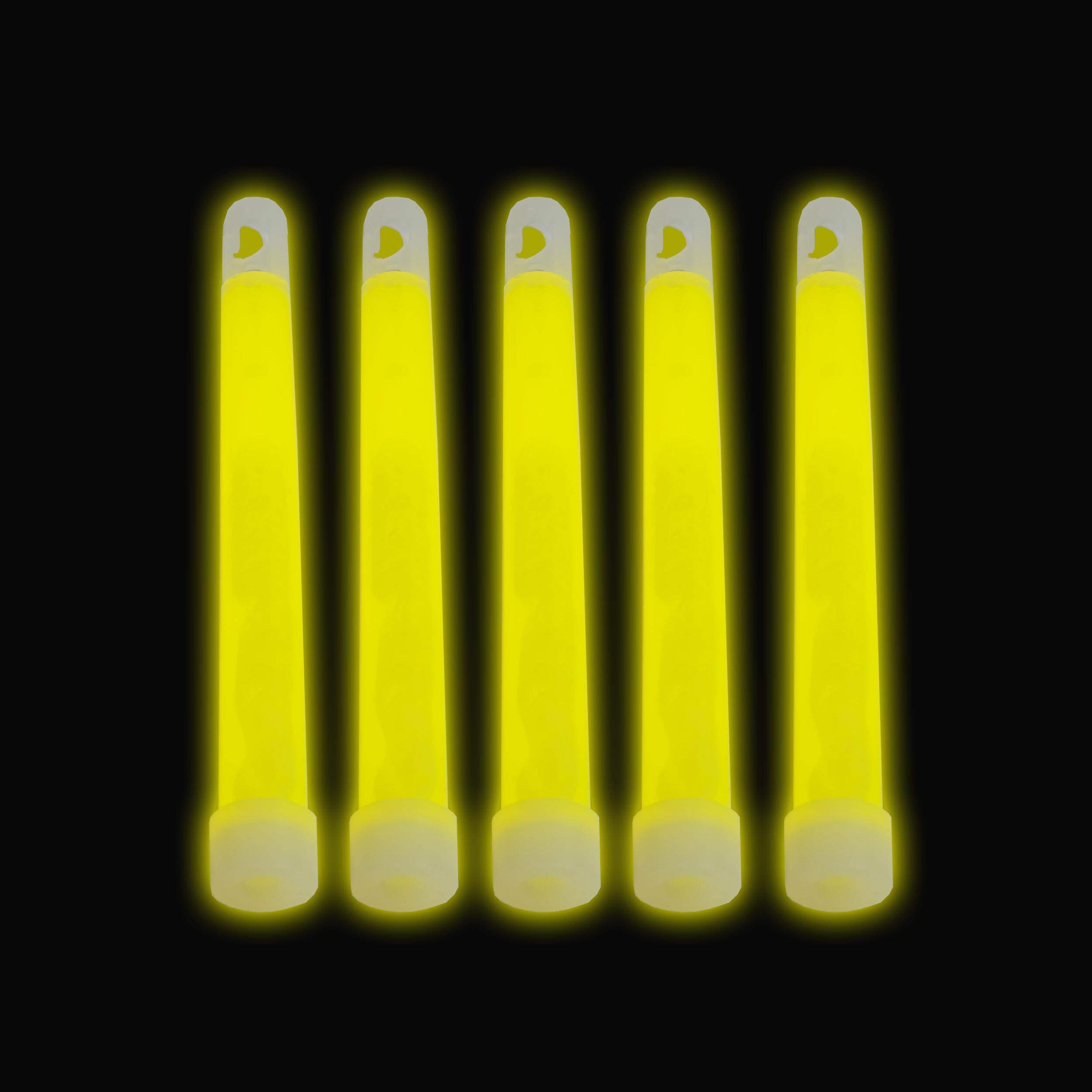 10er Set - Power-Knicklicht/Leuchtstab Tactical Light im Militär-Standard - gelb leuchtend (6" / 15cm) - einzeln verpackt - mindestens 12 Stunden Leuchtdauer
