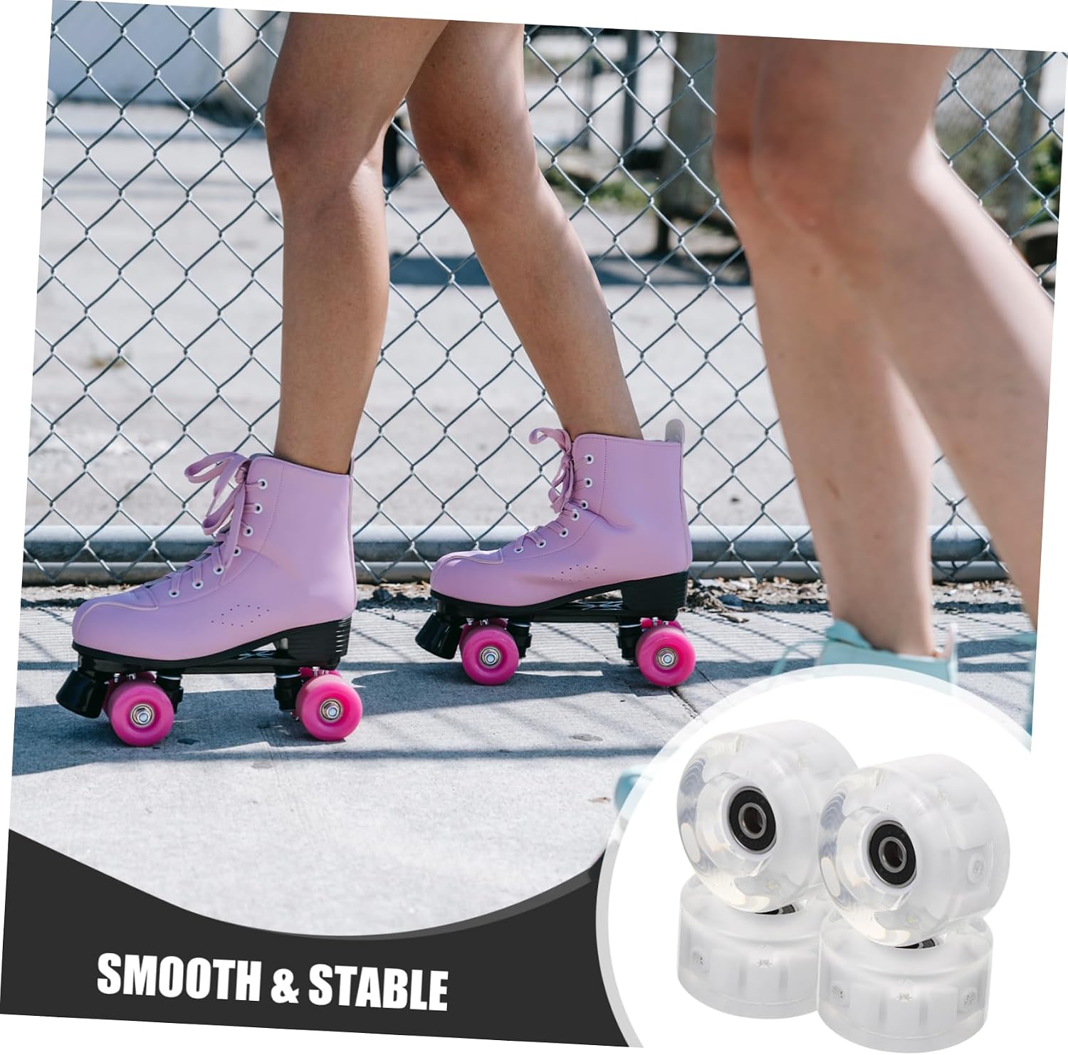 Skateboard Wheel Set 6 Light up Wheels for Roller Skating Skateboarding Scooter